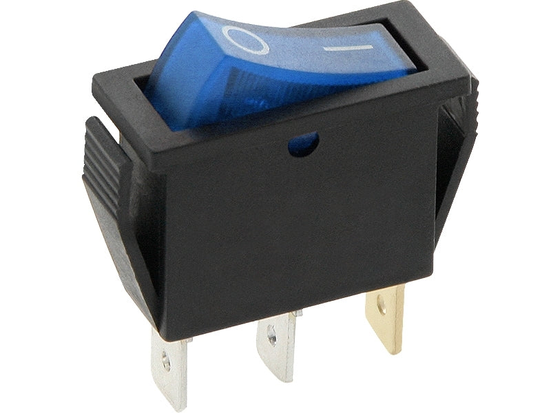 Schakelaar - blauw - 12 volt - 20A - verlicht Schakelaar - blauw - 12 volt - 20A - verlicht